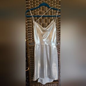 NWT H&M Shiny Silver Dress